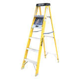 K STEP Grade 1 Fiberglass Step Ladder, 6-ft, 250-lb #FJ21-105I