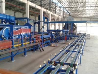 利用廢電路板提取貴金屬后的酚醛樹脂粉末等原料制造板材的生產(chǎn)線成套設(shè)備